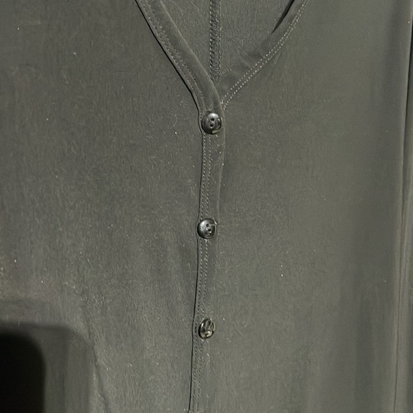 Ciara Sunwoo xl black button down lightweight jacket rear slit nwot - Picture 4 of 10